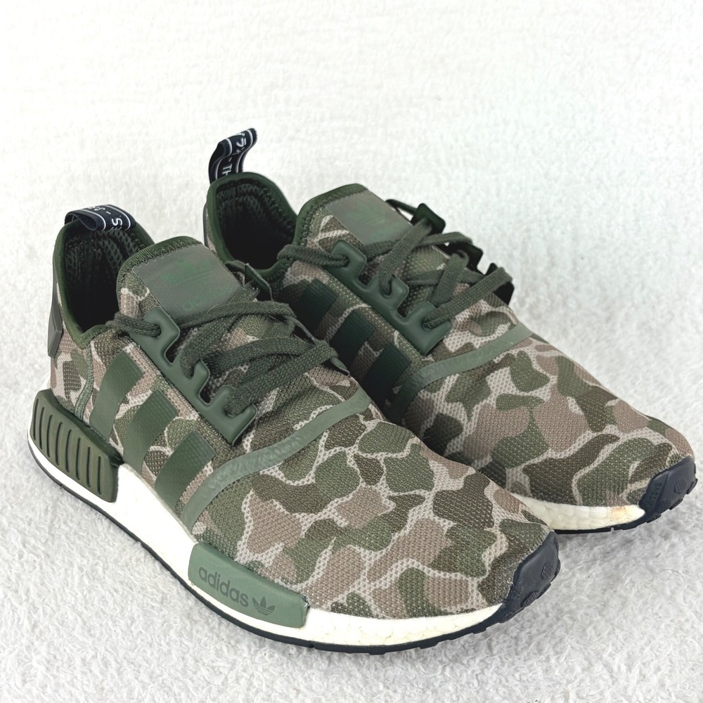 Adidas NMD R1 Duck Camo Trace Cargo Green Camouflage Sneakers D96617 Mens 9 - Picture 6 of 12